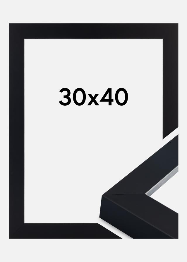 Marco Sussex Vidrio acrílico Negro/Plata 30x40 cm