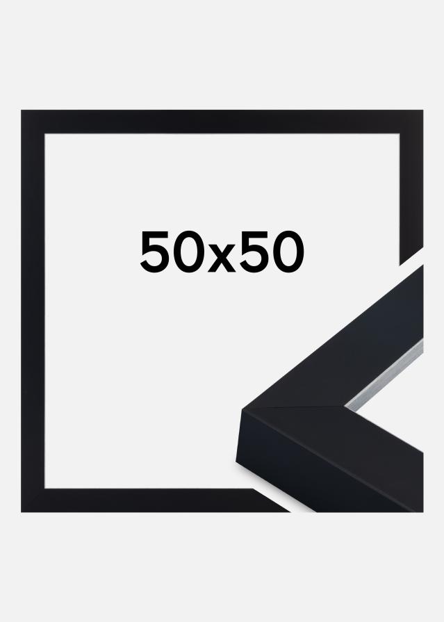 Marco Sussex Vidrio acrílico Negro/Plata 50x50 cm