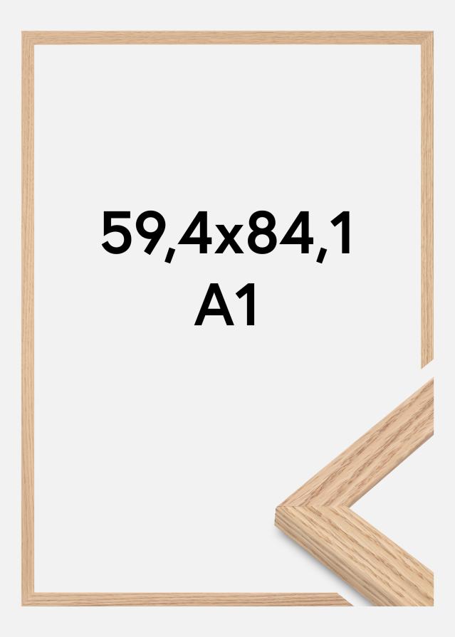 Marco Tidlös Vidrio acrílico Roble macizo 59,4x84,1 cm (A1)