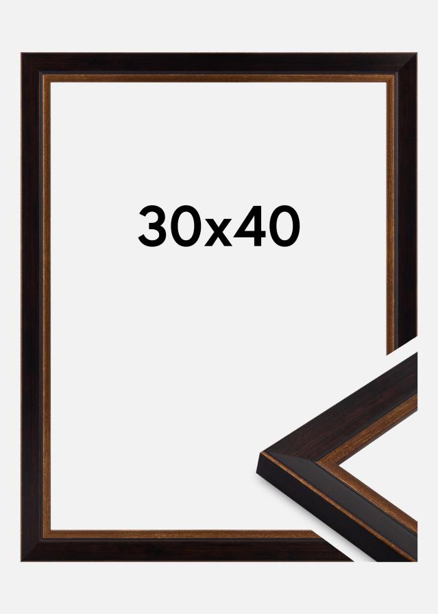 Marco Artur Vidrio acrílico Negro 30x40 cm