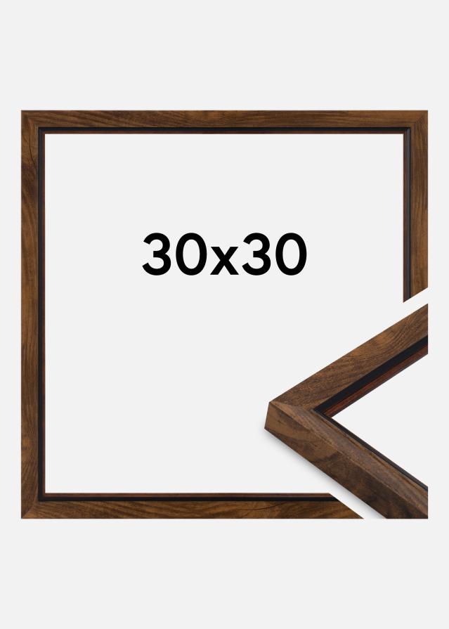 Marco Obsidian Vidrio acrílico Nogal 30x30 cm