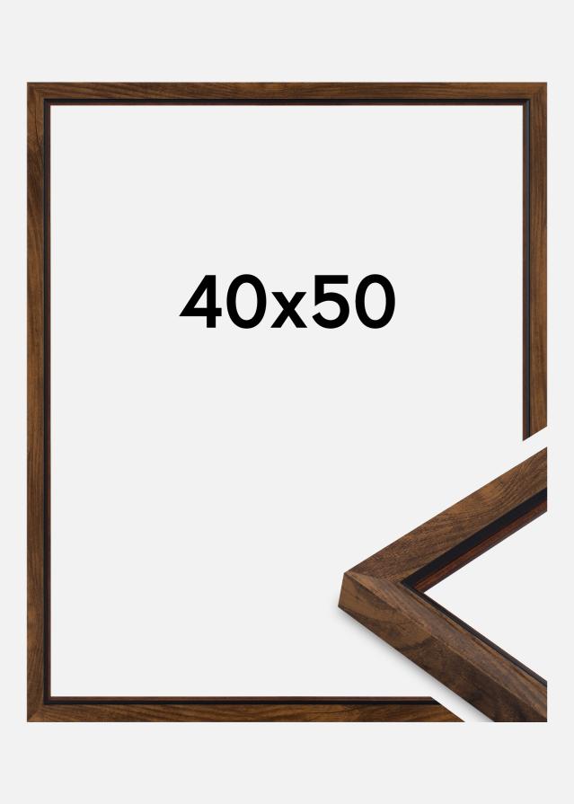 Marco Obsidian Vidrio acrílico Nogal 40x50 cm