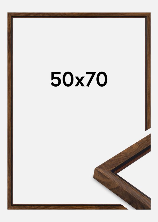 Marco Obsidian Vidrio acrílico Nogal 50x70 cm