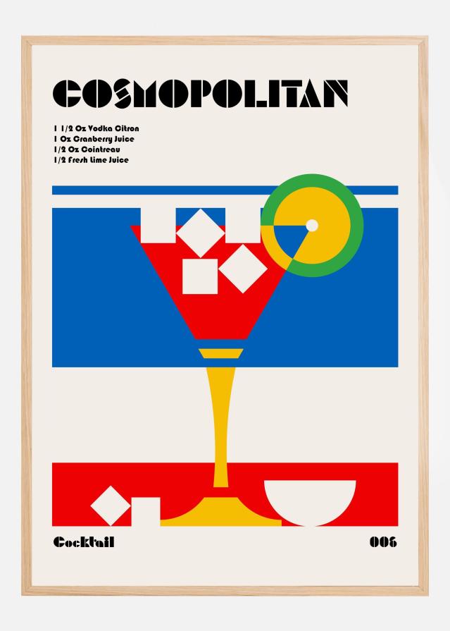 Cosmopolitan Bauhaus Cocktail Póster