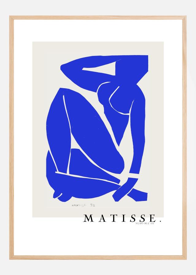 Nudo Blu III 1952 Boarder - Henri Matisse Póster