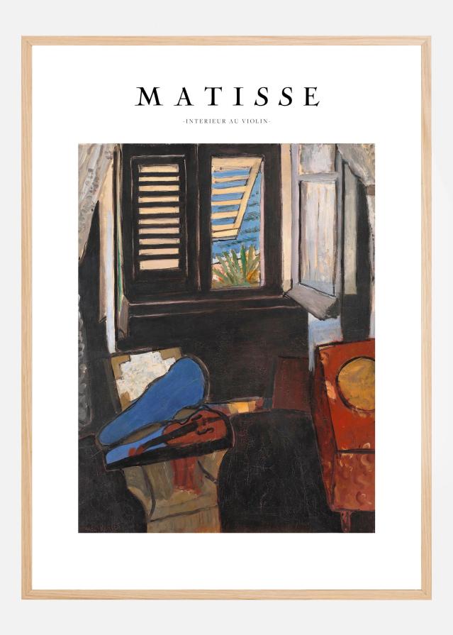 IntAcrieur Au Violon II - Henri Matisse Póster