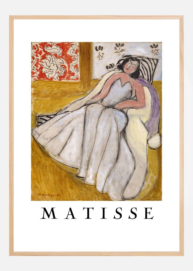 Jeune Femme An La Pelisse Blanche - Henri Matisse Póster