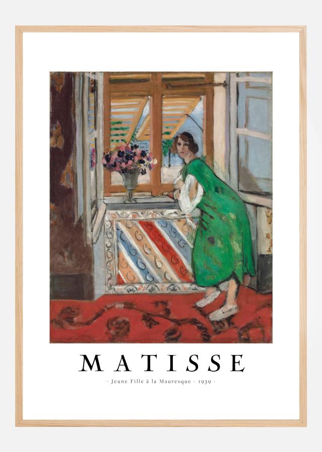 Jeune Fille a La Mauresque 1939 - Henri Matisse Póster