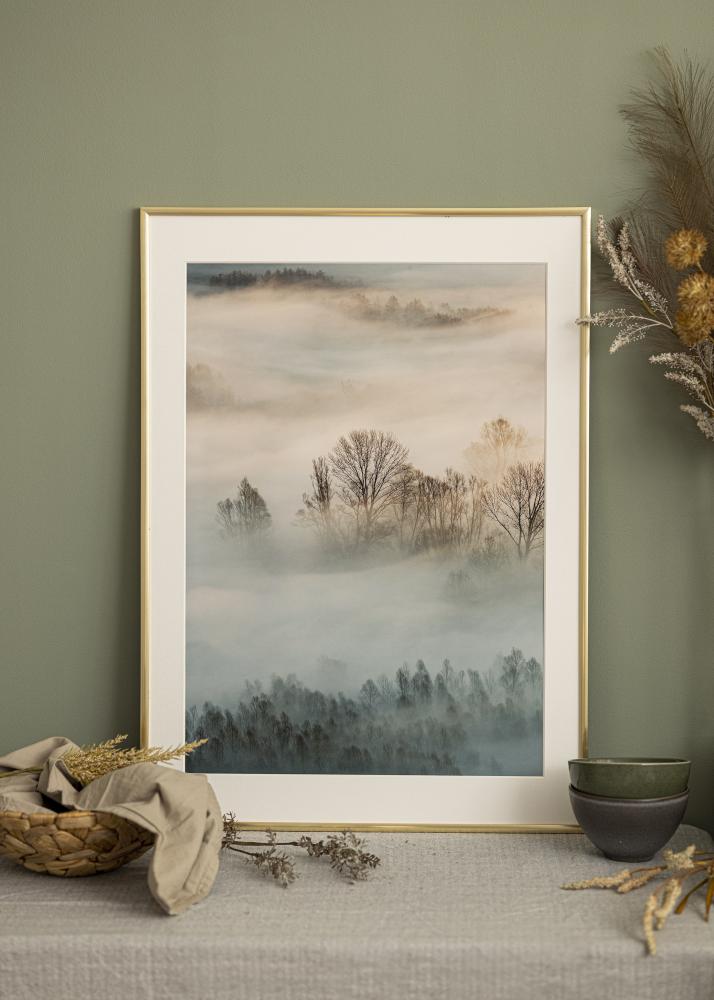 Marco New Lifestyle Oro 15x15 cm - Paspartús Blanco 8x8 cm