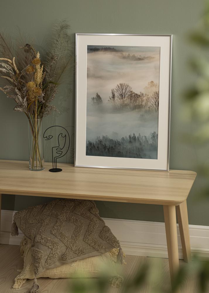 Marco New Lifestyle Plata 10x18 cm - Paspartús Blanco 8x10 cm