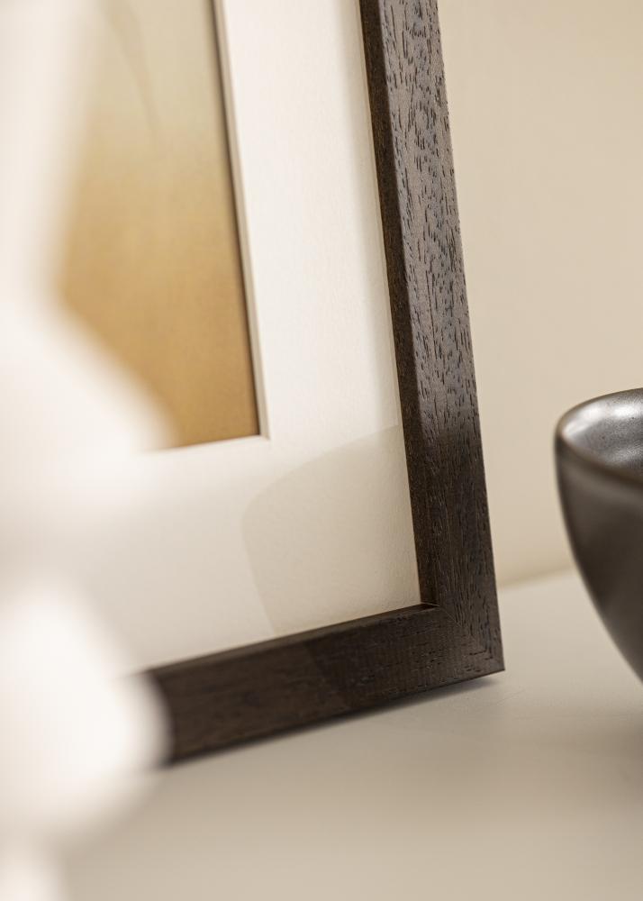 Marco marrón madera 55x80 cm - Paspartús Blanco 45x70 cm