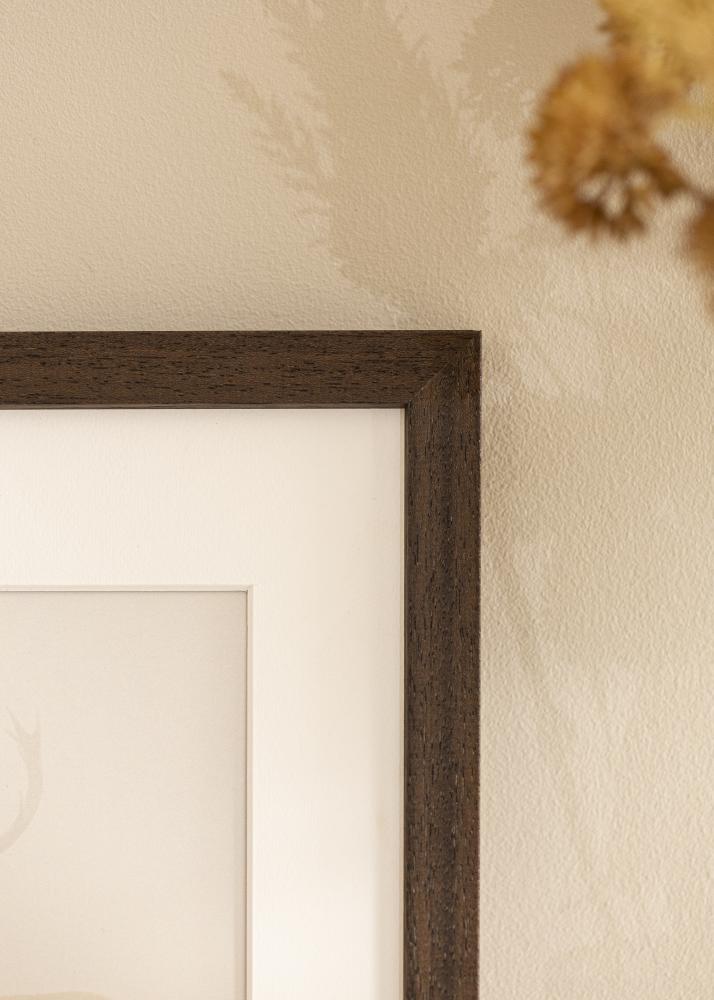 Marco marrón madera 55x80 cm - Paspartús Blanco 45x70 cm