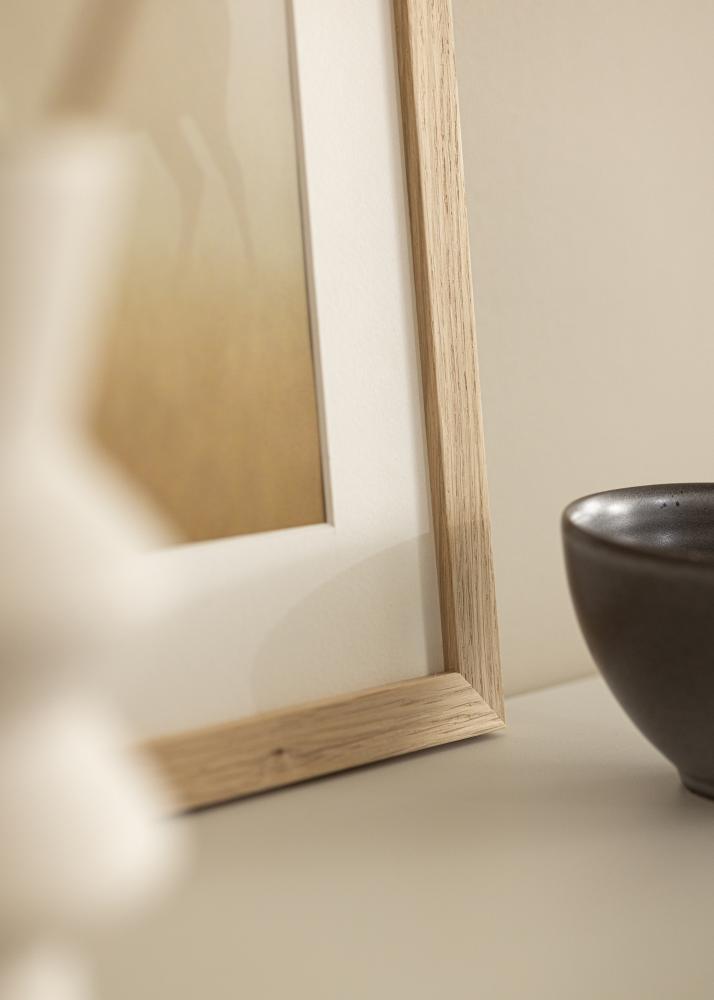 Marco roble madera 68x98 cm - Paspartús Blanco 56x76 cm