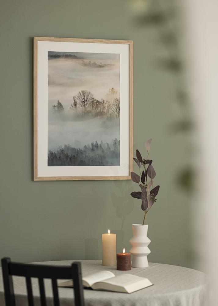 Marco roble madera 68x98 cm - Paspartús Blanco 56x76 cm