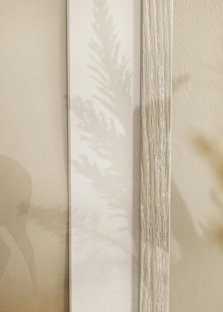 Marco Stilren gris claro roble 60x80 cm - Paspartús Blanco 20x28 inches