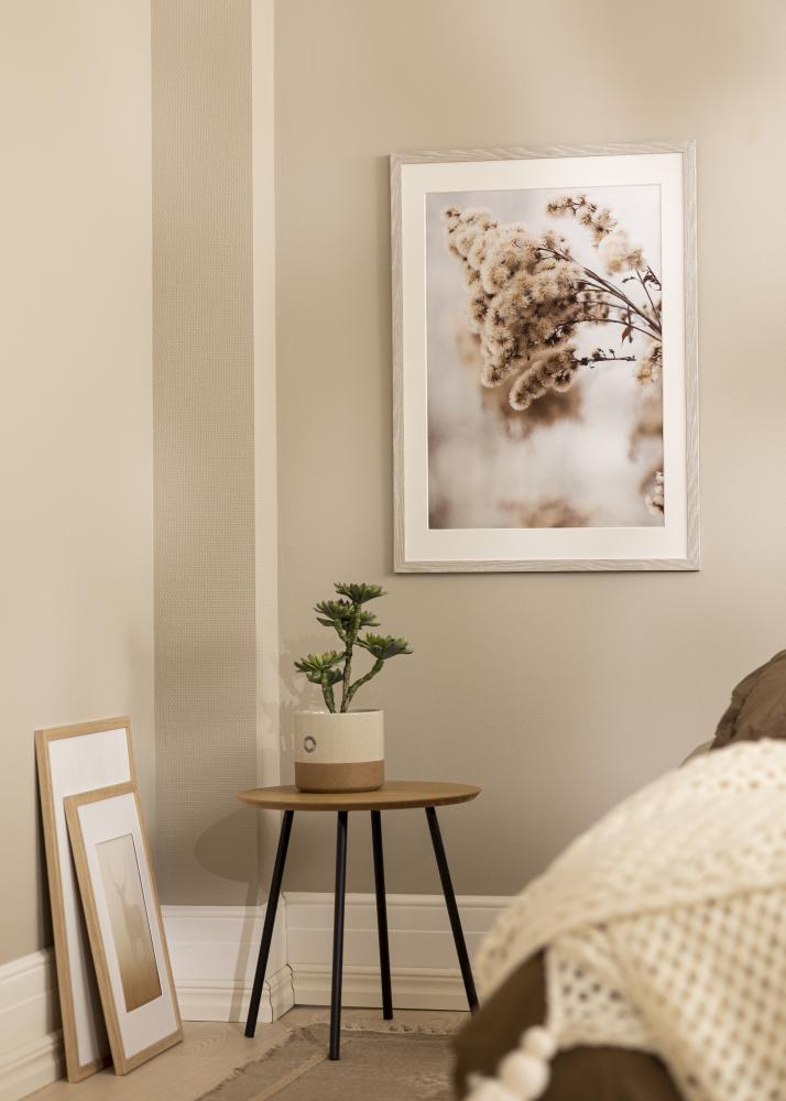 Marco Stilren gris claro roble 60x80 cm - Paspartús Blanco 20x28 inches