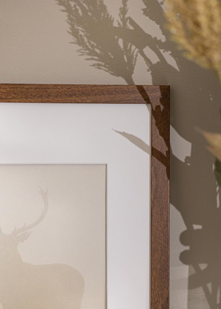 Marco Stilren caliente marrón 40x40 cm - Paspartús Blanco 28x28 cm