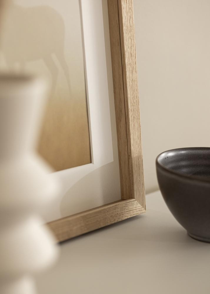 Marco Amanda Caja Vidrio acrílico Roble 21x30 cm