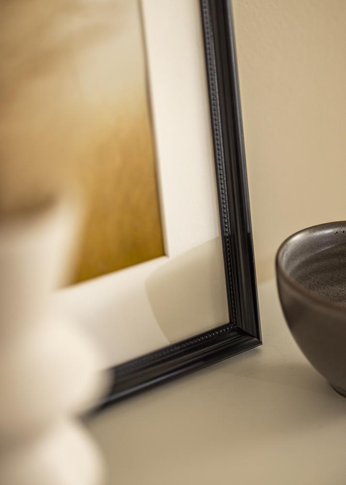 Marco Gala Negro 13x18 cm - Paspartús Blanco B7 88x125 mm