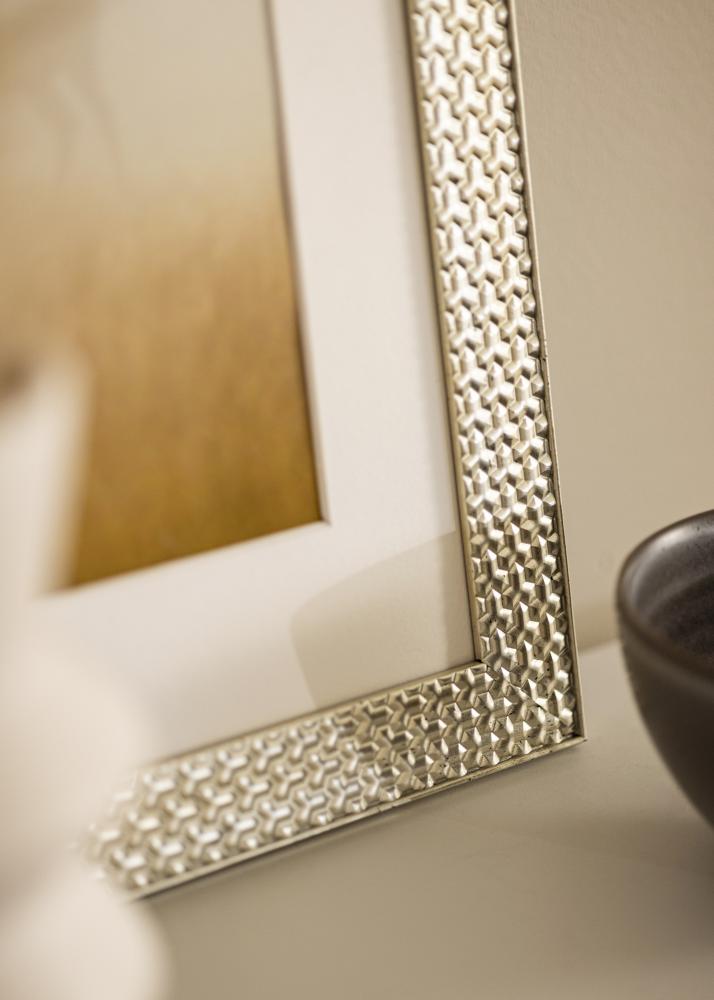 Marco Grace Plata 30x40 cm - Paspartús Blanco 22x32 cm