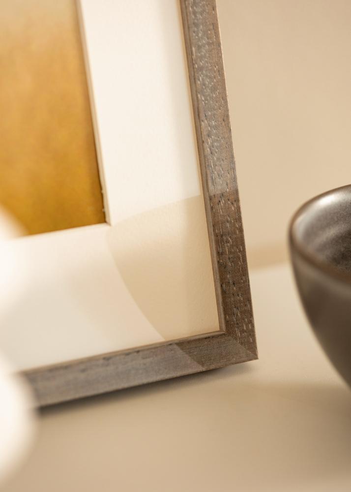 Marco Ares Gris 40x50 cm - Paspartús Blanco 29,7x42 cm