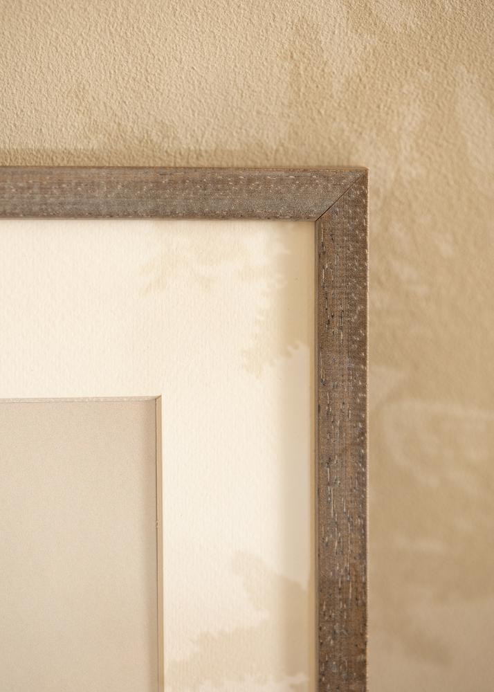 Marco Ares Gris 40x50 cm - Paspartús Blanco 29,7x42 cm