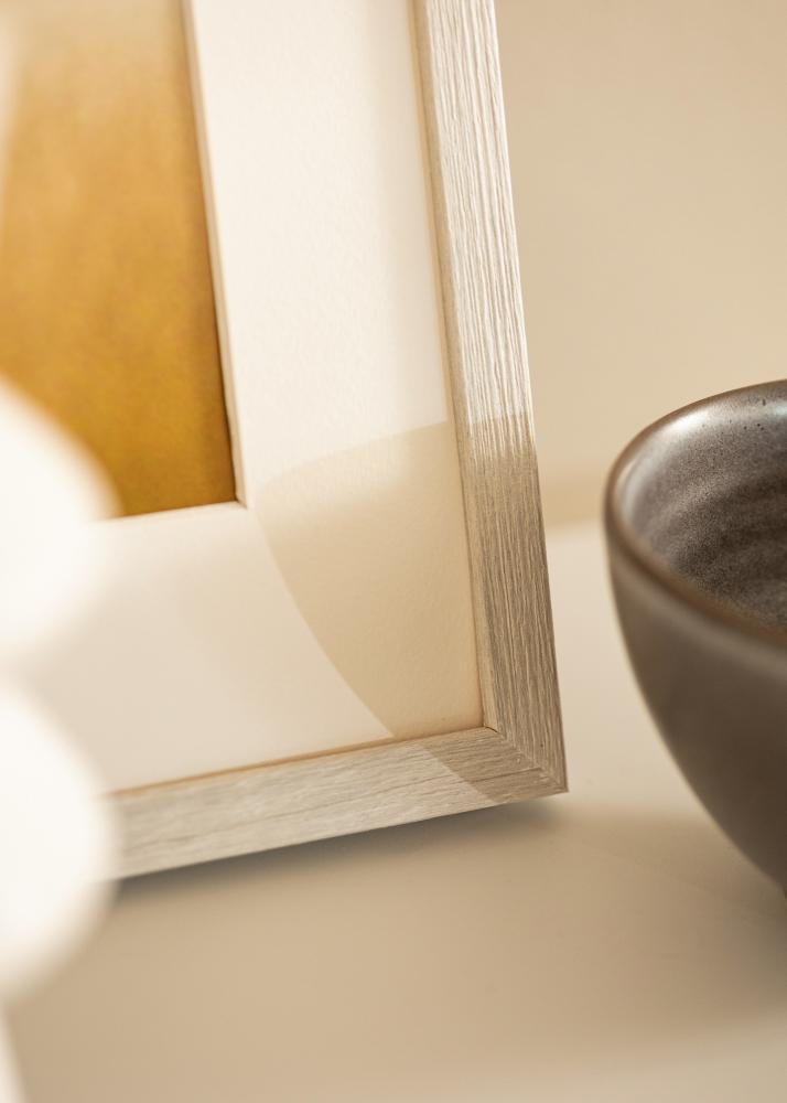 Marco Ares Blanco Roble 40x40 cm - Paspartús Blanco 12x12 inches