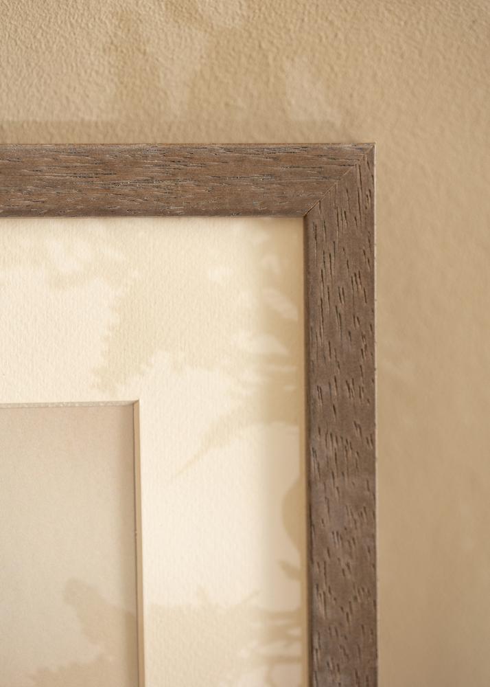 Marco Hermes Gris 60x60 cm - Paspartús Blanco 50x50 cm