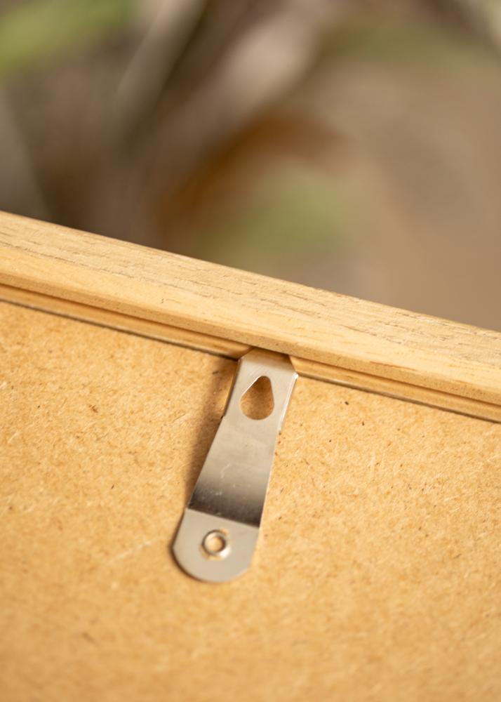 Marco Hermes Roble Macizo 40x50 cm - Paspartús Blanco 29,7x42 cm