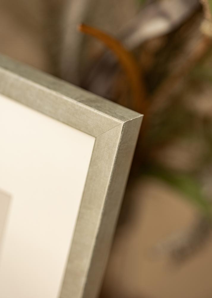 Marco Ares Plata 50x50 cm - Paspartús Blanco 39x39 cm