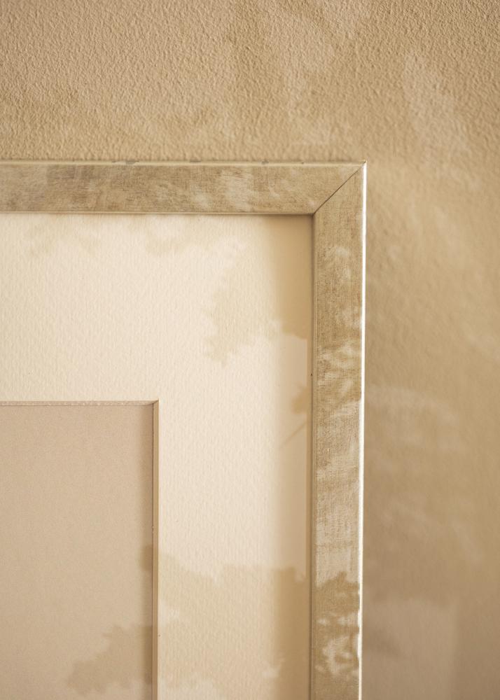 Marco Ares Plata 50x50 cm - Paspartús Blanco 39x39 cm