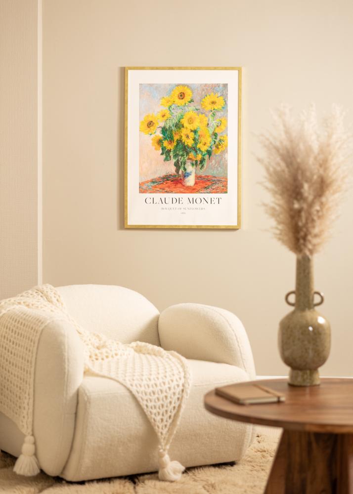 Marco Ares Oro 50x60 cm - Paspartús Blanco 16x20 inches