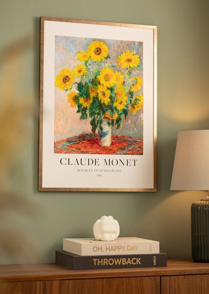 Marco Ares latón 40x50 cm - Paspartús Blanco 30x40 cm