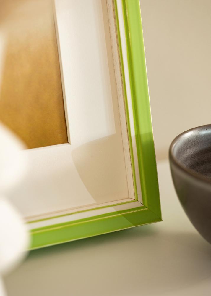 Marco Diana Verde Claro 60x80 cm - Paspartús Blanco 20x27 inches