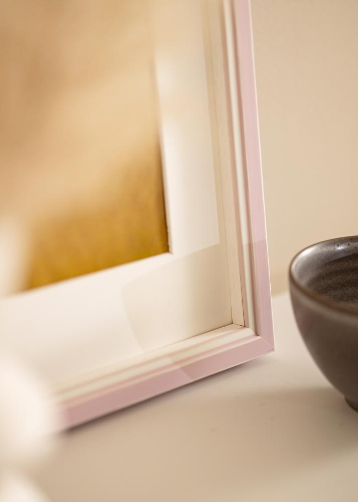 Marco Diana Rosa 20x30 cm - Paspartús Blanco 10x20 cm