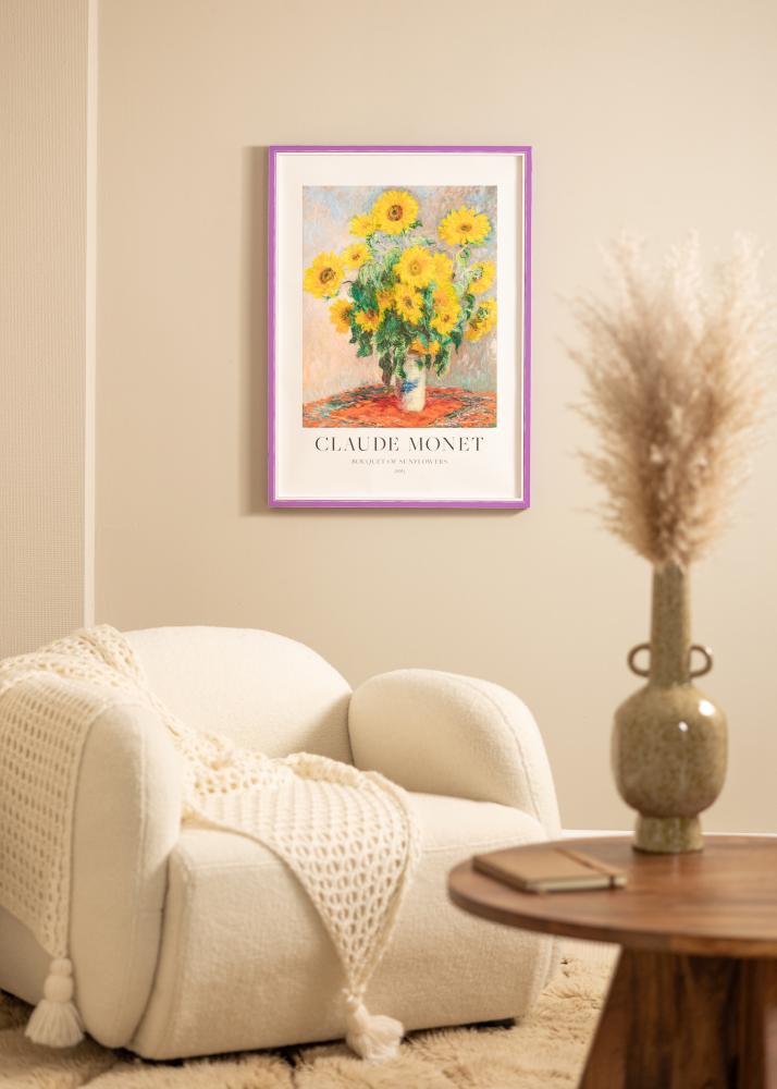 Marco Diana púrpura 45x60 cm - Paspartús Blanco 13x18 inches