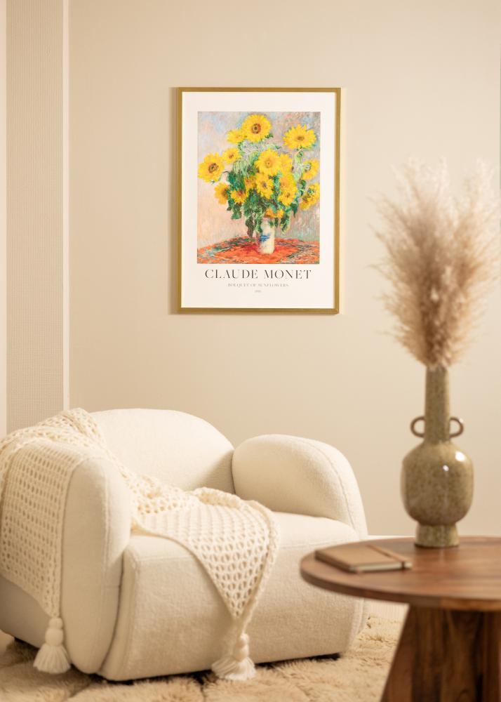 Marco Minerva Oro 40x50 cm - Paspartús Blanco 28x38 cm