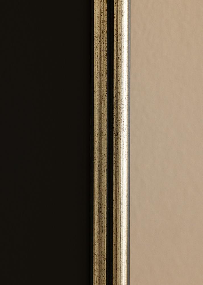 Marco Horndal Plateado 60x60 cm - Paspartú Negro 50x50 cm