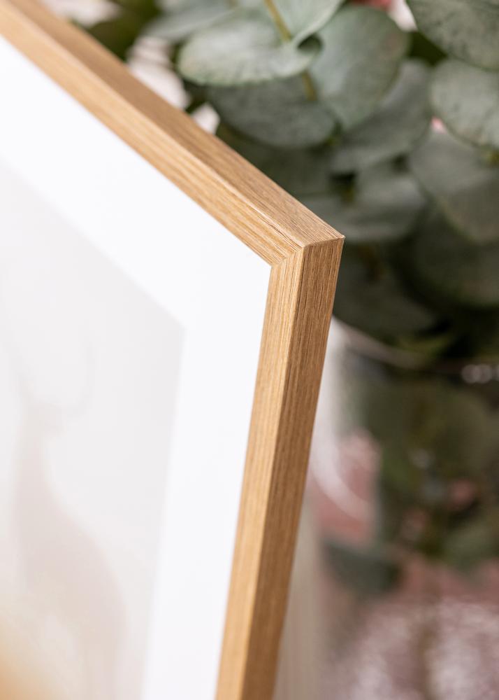 Marco Modern Teak 70x100 cm - Paspartús Blanco 59,4x84 cm