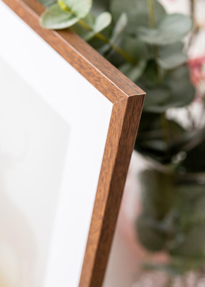 Marco Modern caliente marrón 40x50 cm - Paspartús Blanco 30x40 cm