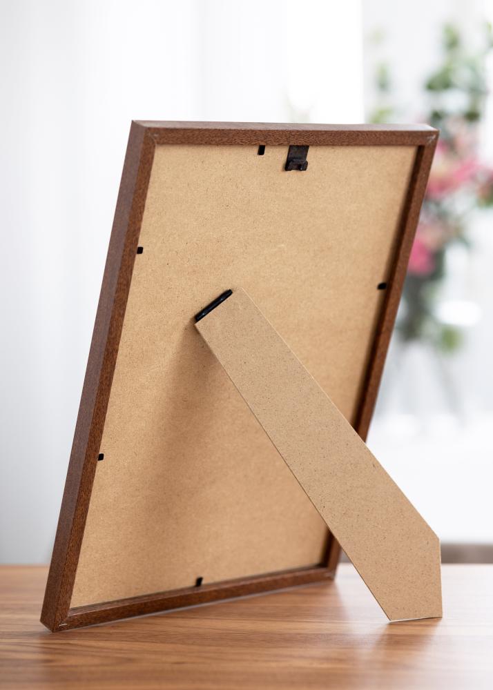 Marco Modern caliente marrón 20x30 cm - Paspartús Blanco 15x21 cm