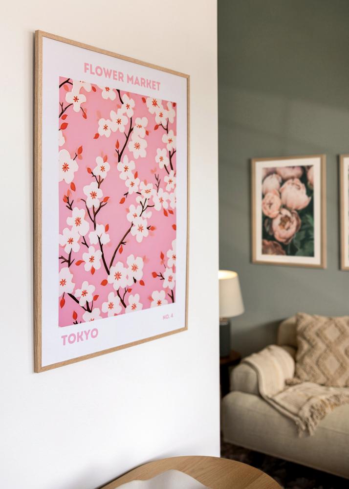 Marco Roble fino Vidrio acrílico 30x40 cm