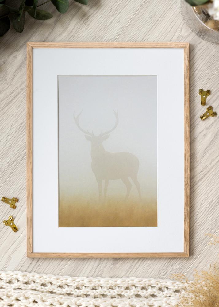 Marco Roble fino Vidrio acrílico 30x40 cm