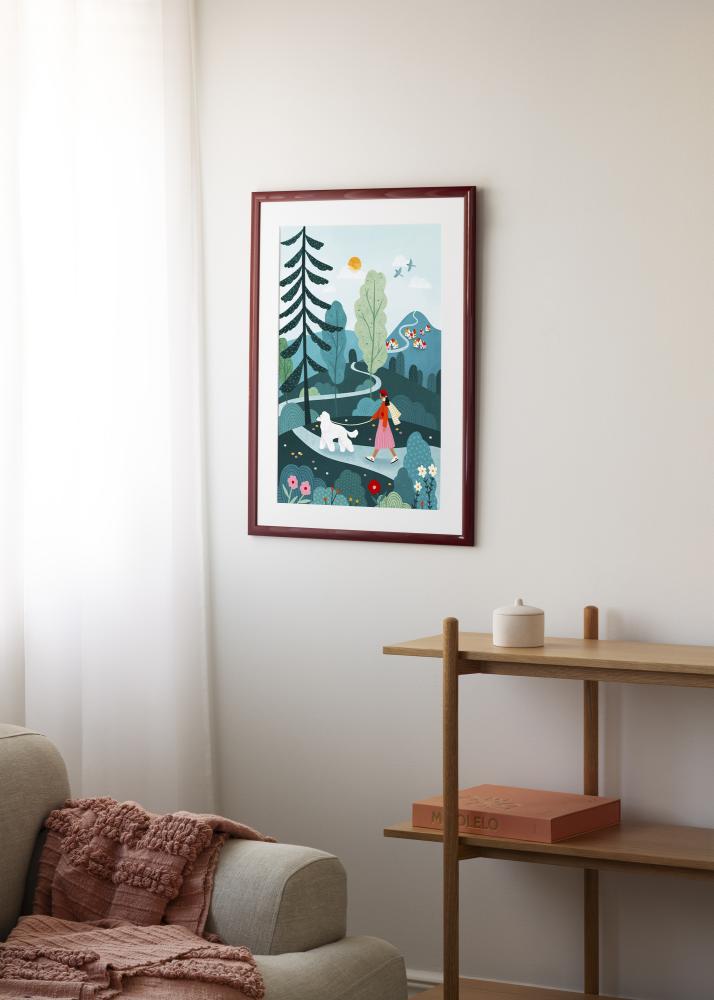 Marco Dorset Vidrio acrílico Rojo oscuro 50x50 cm