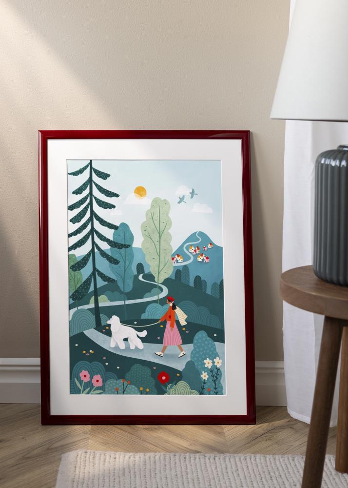 Marco Dorset Vidrio acrílico Rojo oscuro 50x50 cm