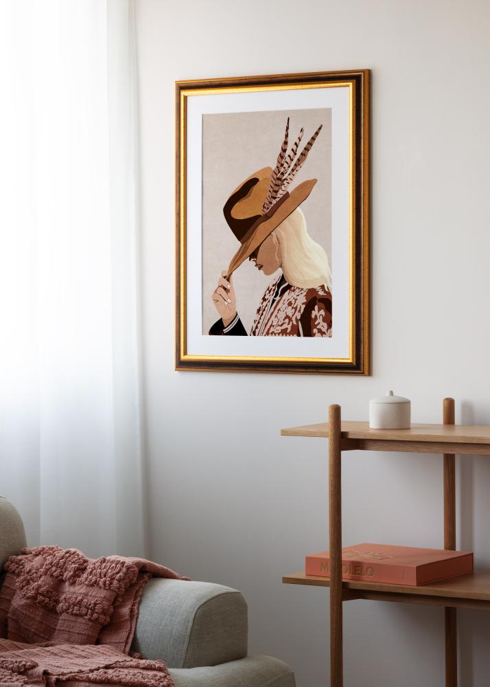 Marco Aberystwyth Vidrio acrílico Oro 21x29,7 cm (A4)