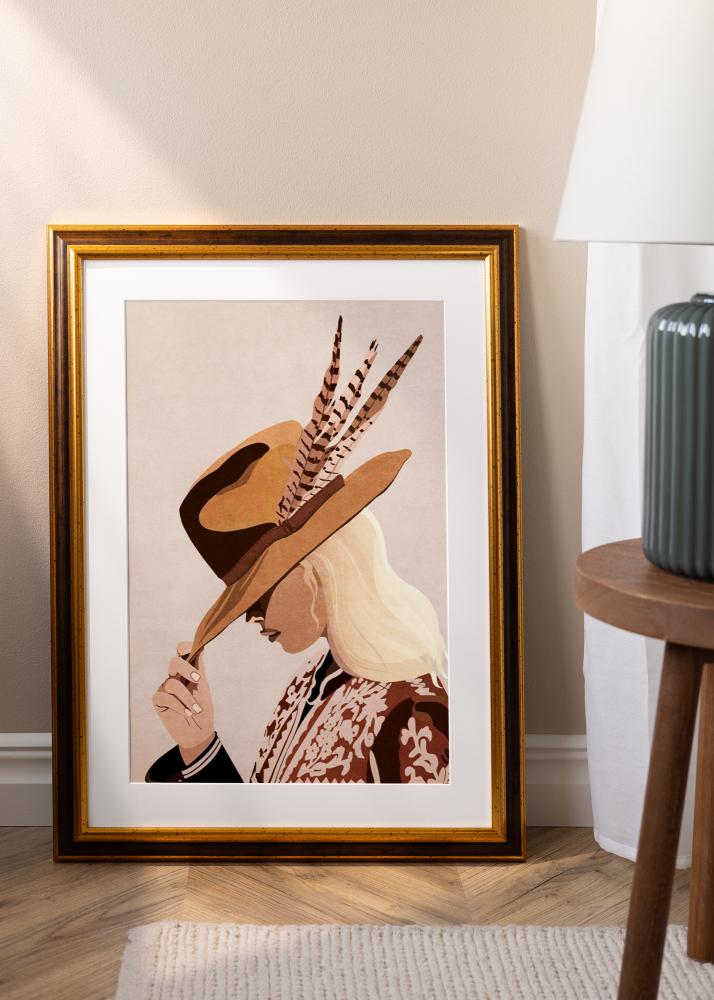 Marco Aberystwyth Vidrio acrílico Oro 21x29,7 cm (A4)