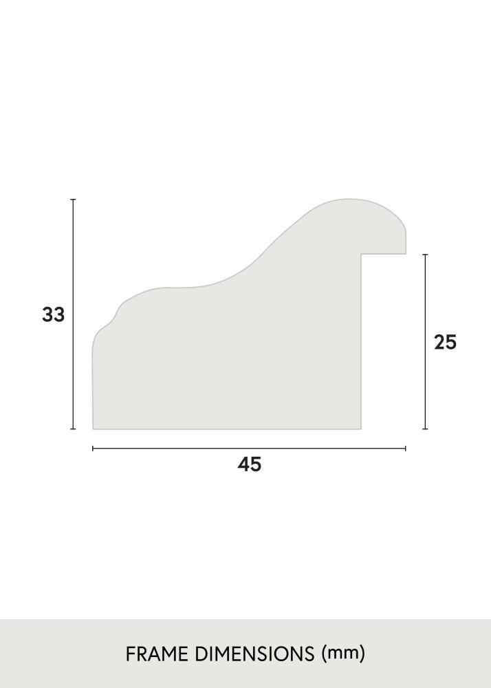 Marco Aberystwyth Vidrio acrílico Oro 21x29,7 cm (A4)