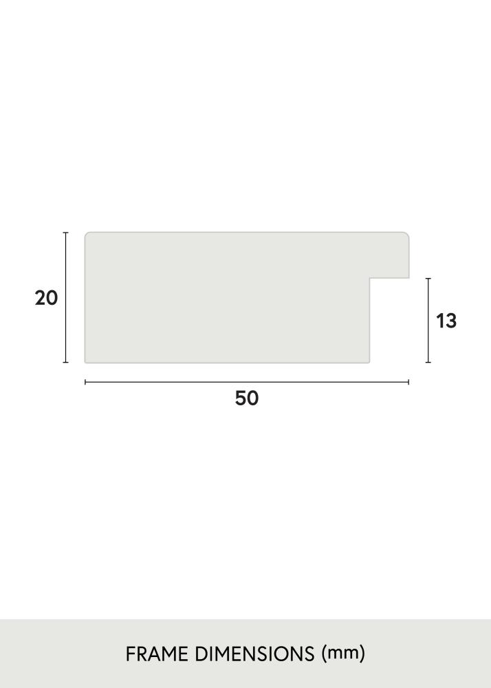 Marco Pembrokeshire Vidrio acrílico Roble 40x40 cm