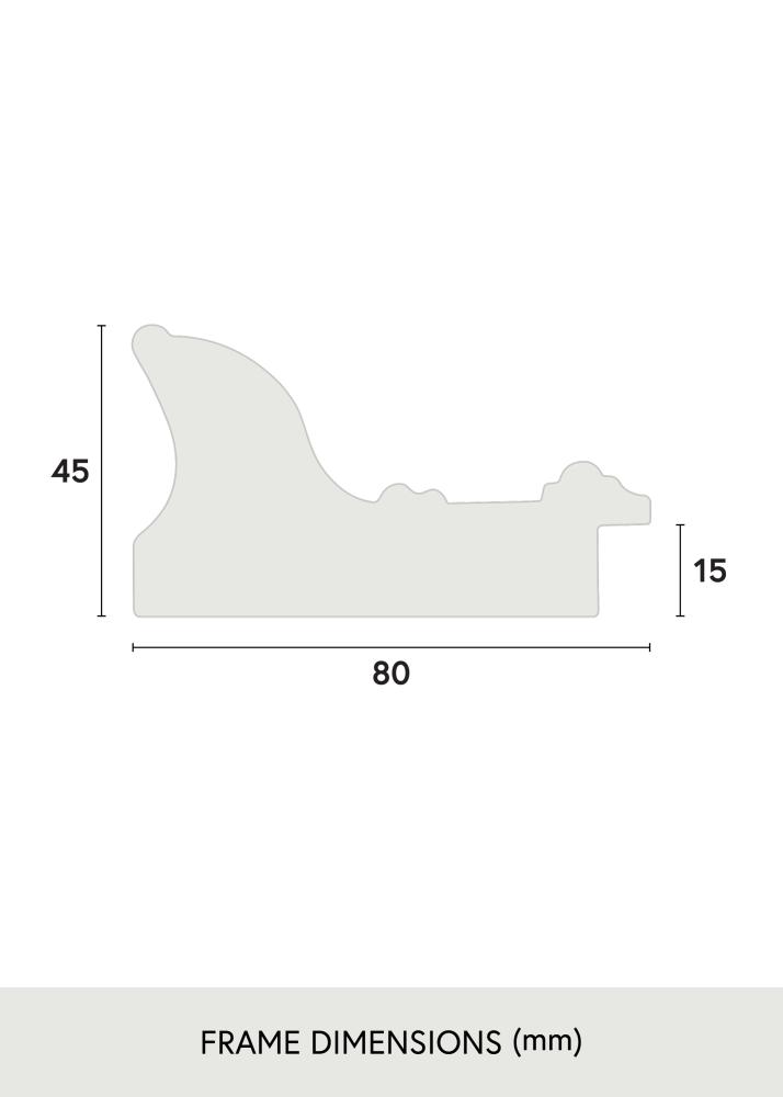 Marco Scarborough Vidrio acrílico Negro 50x50 cm